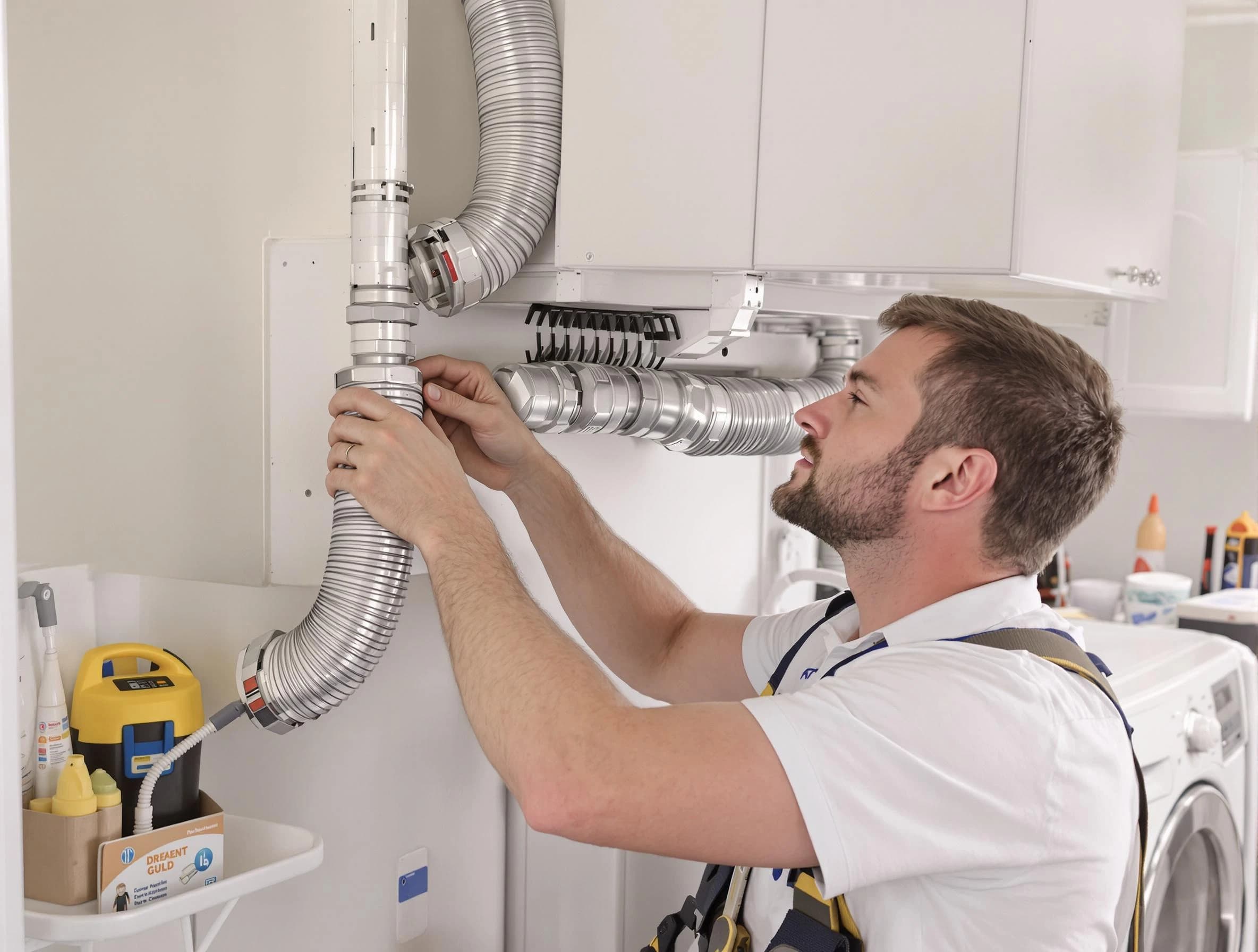 Professional dryer vent repair and installation by Rancho Cucamonga Dryer Vent Cleaning in Rancho Cucamonga