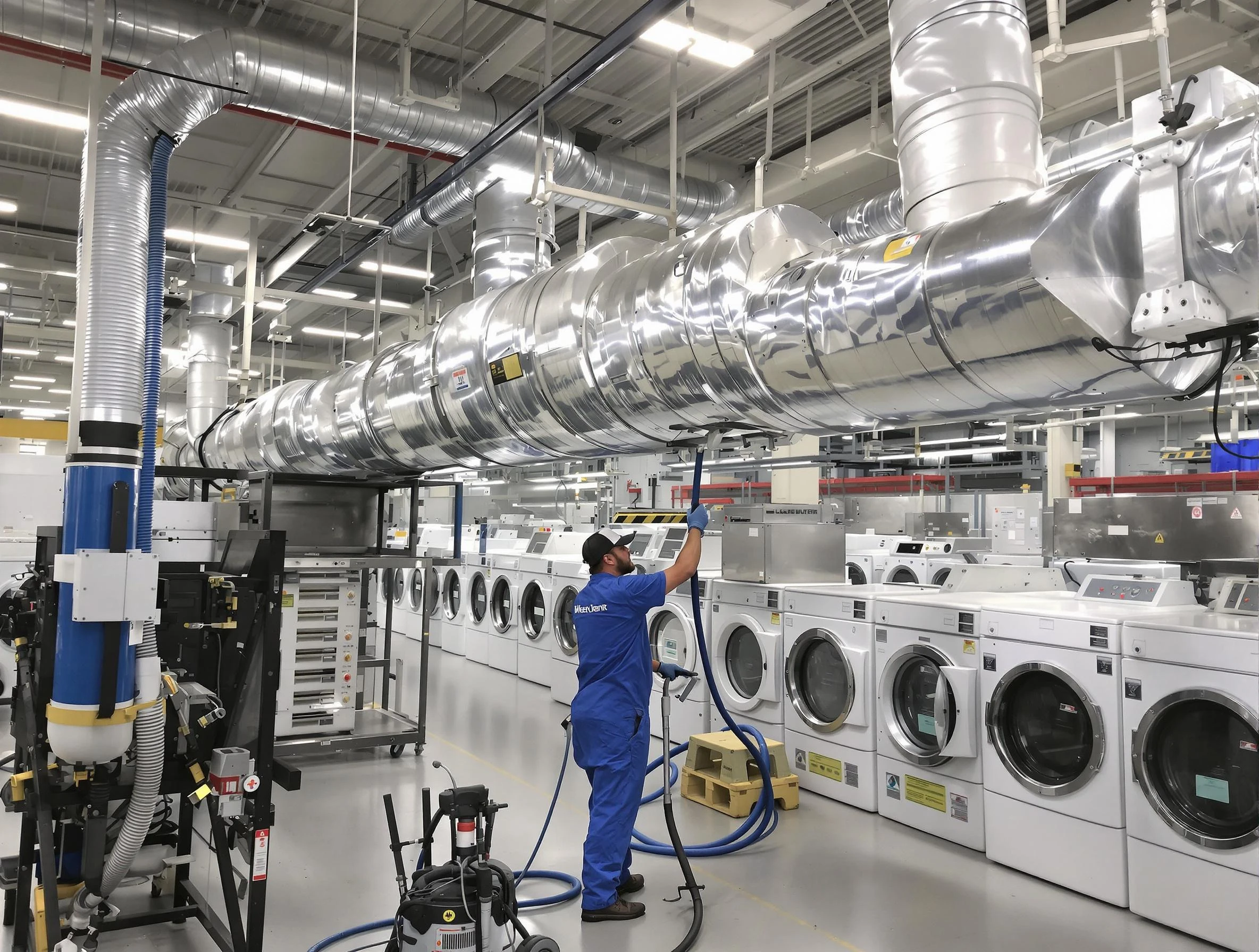 Rancho Cucamonga Dryer Vent Cleaning team performing heavy-duty industrial dryer vent cleaning in Rancho Cucamonga